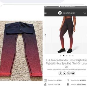 Lululemon Wunder Under High Rise Ombré Speckle Tight (full-on luon)